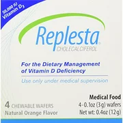 Replesta 50,000 IU Vitamin D3 Chewable Wafer, Natural Orange Flavor