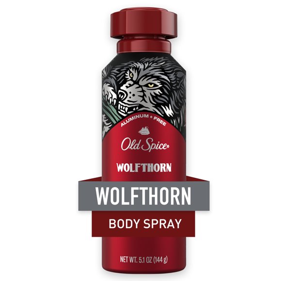 Old Spice Aluminum Free Body Spray for Men, Wolfthorn, 5.1 oz