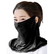 Selfieee Adult Bandana Mask Face Scarf Mesh Ultra-Thin Sun Mask Neck Gaiter Cover for Adult 00046 Black