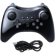 LUXMO Wii U Pro Controller, Wireless Rechargeable Bluetooth Dual Analog Controller Gamepad for Wii U with USB Charging Cable