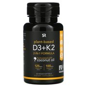 Sports Research Vitamin D3 + K2, Plant Based, 60 Veggie Softgels