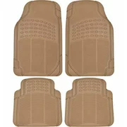BDK Heavy-Duty 4-piece Front and Rear Rubber Car Floor Mats, All Weather Protection for Car, Truck and SUV