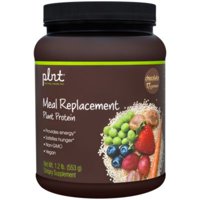 plnt Chocolate Meal Replacement Powder  Vegan  NonGMO Plant Protein that Provides Energy  Satisfies Hunger, 17g of Protein Per Serving (1.2 Pound Powder)