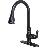Ultra Faucets UF14105 Oil Rubbed Bronze Finish Single-Handle Kitchen Faucet with Pull-Down Spray
