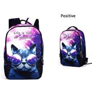Cartoon Cute Animal Print School Shoulder Bag Laptop Handbag Backpack Galaxy Cat  kids Christmas gift