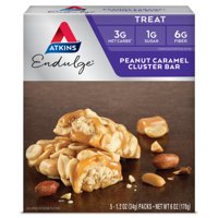 Atkins Endulge Treat, Peanut Caramel Cluster Bar, Keto Friendly 5 Count