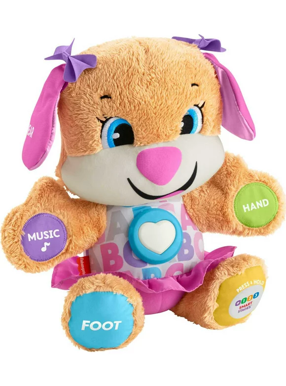 Fisher-Price Plush Sis Baby Toy with Smart Stages Learning Content, Laugh & Learn