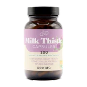 Organic Milk Thistle Capsules - 500 mg Pure Seed Powder 100 Pills Liver Detox, Heart Health, Kidney, Spleen Cleanse