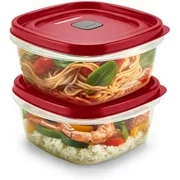 Rubbermaid Easy Find Lids 5-Cup Food Storage Containers With Red Vented Lids (Pack of 2 containers)