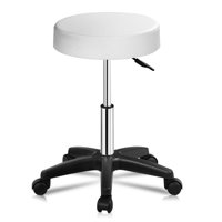 Gymax Bar Stool with Adjustable Height & 360-Degree Swivel, White