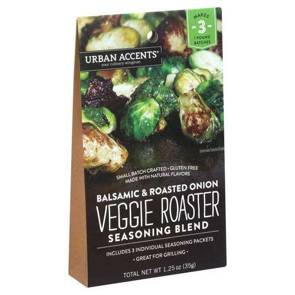 Urban Accents Veggie Roaster Seasoning , Balsamic and Roasted Onion, 1.25 oz