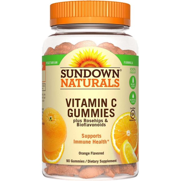 Sundown Naturals Vitamin C Gummies, Orange Flavor 90 ea (Pack of 2)