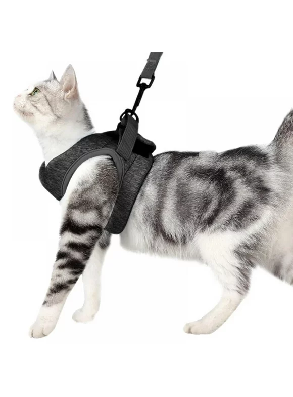 Cat Harness and Leash for Walking, Escape Proof Soft Adjustable Vest Harnesses for Cats, Easy Control Breathable Reflective Strips Jacket