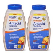 Equate Ultra Strength Antacid Tablets, Tropical Fruit, Twin Pack, 160 Count