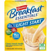 Carnation Breakfast Essentials Light Start Powder Nutritional Breakfast Drink Mix, Classic French Vanilla