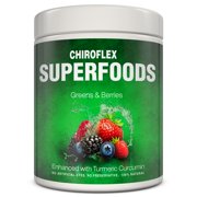 Chiroflex Superfood Greens Powder Supplement - Chlorella Superfoods Powder - Super Amazing Wheatgrass, Green Vegetables & Berries - Alkalizing Detox Daily Veggie Greenfood Supergreens Juice 9.3 oz