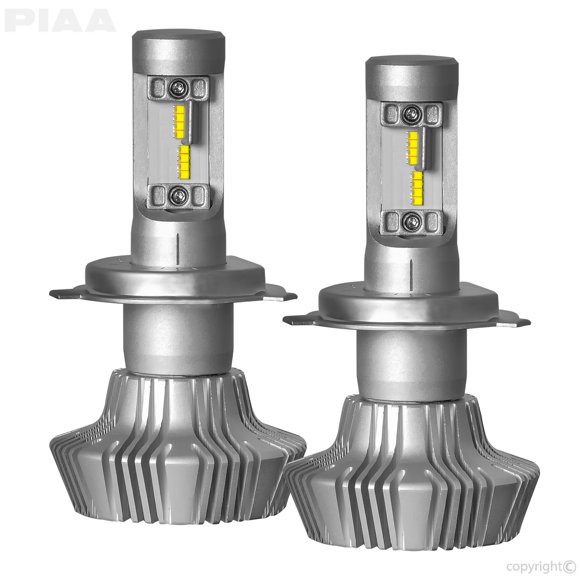 PIAA 26-17304 H4 Platinum LED Replacement Bulb; 25W; 6000K; 4000LM; Twin Pack;
