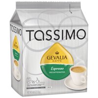 Tassimo Gevalia Espresso Decaf Extra Bold Dark Roast Coffee T-Discs for Tassimo Single Cup Home Brewing Systems, 16 ct Pack