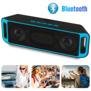 Wireless Bluetooth Speakers Built-in 1800mAh Battery Power Bank, Outdoor Portable TWS Speakers with Powerful Rich Bass Loud Stereo Sound, 33 Ft Wireless Range, HD Call, Compatible with iPhone, Android