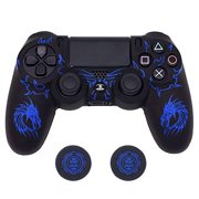 PS4 Controller Skin, BRHE DualShock 4 Grip Anti-Slip Silicone Cover Protector Case for Sony Playstation 4/PS4 Slim/PS4 Pro Wi - ACTUAL CONTROL IS NOT INCLUDED -