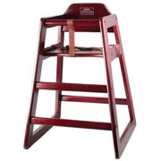 Winco CHH-103 Unassembled Wooden High Chair, Mahogany