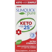Slimquick Pure Extra Strength Weight Loss Supplement with MCT Oil, 60 Capsules