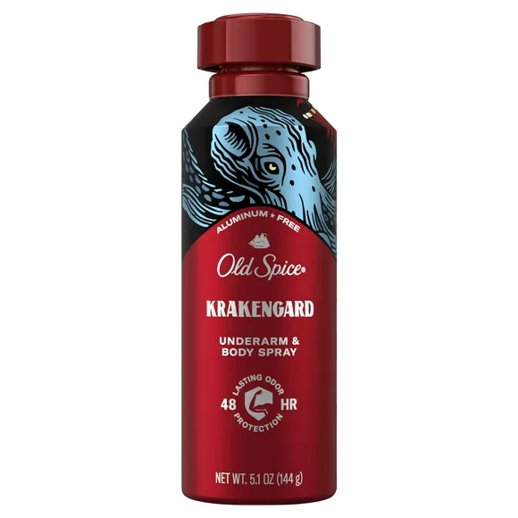 Old Spice Aluminum Free Body Spray for Men, Krakengard, 5.1 oz