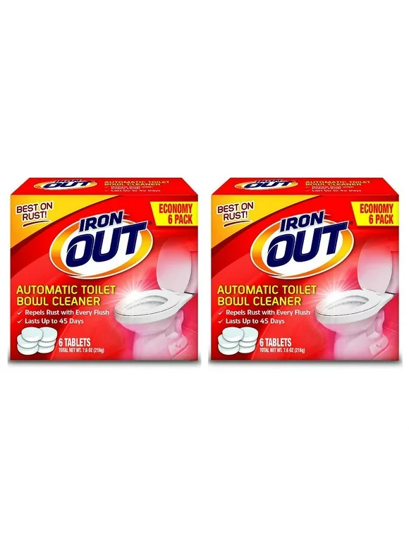 Iron OUT Toilet Bowl Cleaners, Unscented, 12 Count