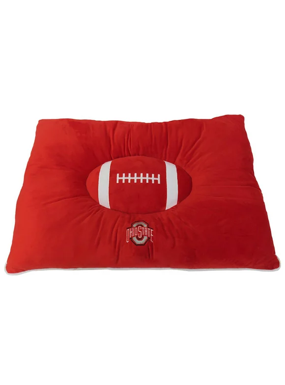 Pets First NCAA Ohio State Buckeyes Soft & Cozy Plush Pillow Pet Bed Mattress for DOGS & CATS. Premium Quality