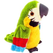 JosLiki Speaking Parrot Record Repeats Electronic Bird Pet Talking Stuffed Animal Plush Toy Animated Spring Birthday for Kids 9 Inch (22cm)