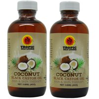 Tropic Isle Living Coconut Black Castor Oil 4 Oz "Pack of 2"