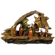Kurt Adler 9-inch Nativity Grotto Scene LED Table piece