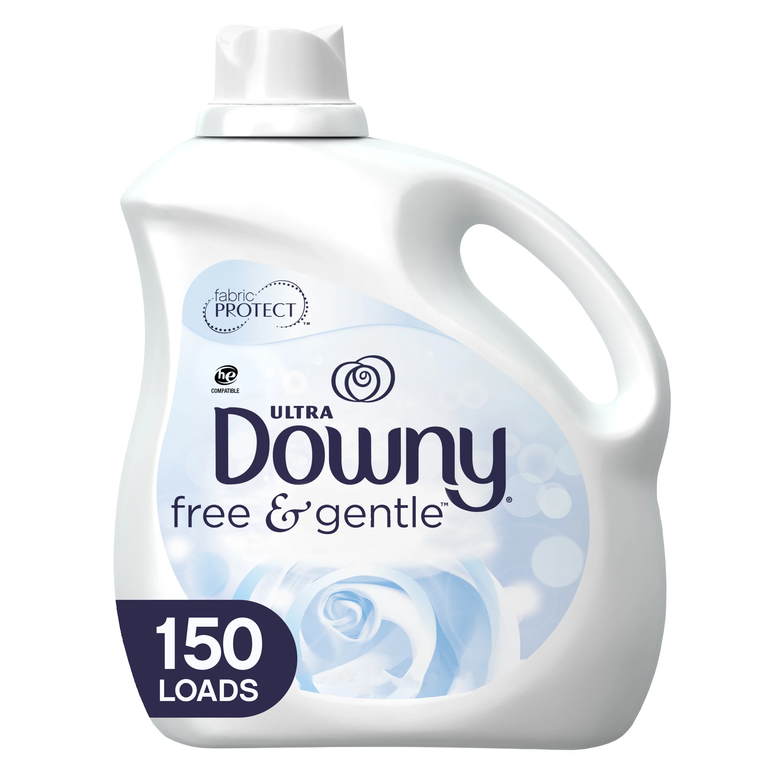 Downy Free & Gentle, 150 Loads Liquid Fabric Softener, 129 fl oz