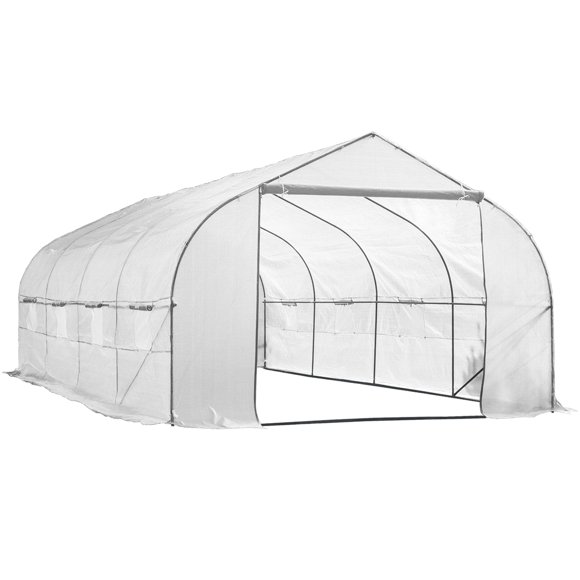 Biltek - 20' x 10' x 7' - White - Large Portable Walk-In Greenhouse