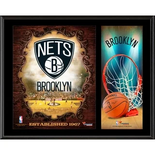 Brooklyn Nets Sublimated 12" x 15" Team Logo Plaque