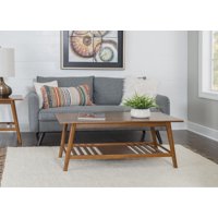 Linon Charlotte Coffee Table, Brown, 18.5 inches Tall