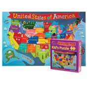 Round World Imports Kid's Jigsaw Puzzle, United States 100 Pieces