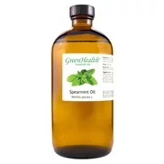 Spearmint Essential Oil - 16 fl oz (473 ml) Glass Bottle w/ Cap - 100% Pure Essential Oil by GreenHealth