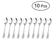 4" Handle Stainless Steel Flatware Tea Dinner Spoons (10-pack)