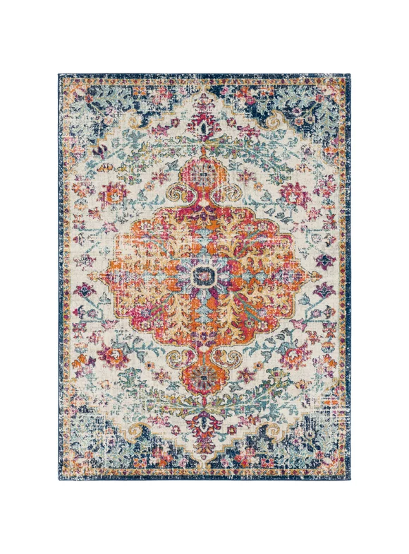Art of Knot Sandhya Traditional Blue Area Rug; 5'3" x 7'3"