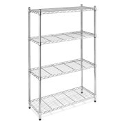 Whitmor 4-Tier Adjustable Shelving with Leveling Feet - Chrome - 14" x 36" x 54"