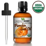 Pumpkin Seed Oil USDA Certified Organic & Natural, Cold Pressed Virgin, Natural Moisturizer for Dry Hair Rough Skin and Nails