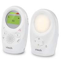 VTech DM1211 Enhanced Range Digital Audio Baby Monitor with Night Light, 1 Parent Unit, Silver & White