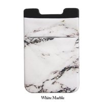 Cell Phone Sticker Marble Lycra Sticker Card Pocket Wallet for Most Smartphones