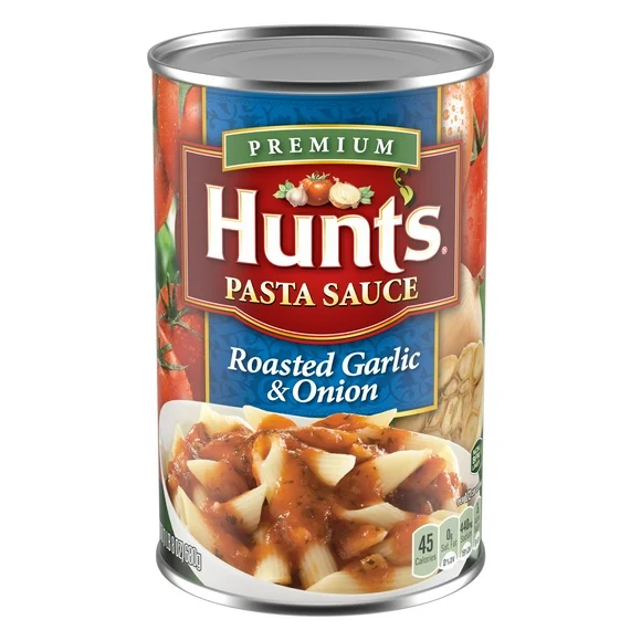 Hunt's Roasted Garlic & Onion Pasta Sauce, 100% Natural Tomato Sauce, Spaghetti Sauce, 24 oz Can