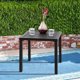 image 0 of MF Studio Indoor Outdoor Small Metal Square Side/End Table, Patio Coffee Bistro Table, Black