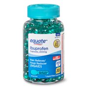 Equate Ibuprofen Mini Softgels, Pain Reliever and Fever Reducer, 200 mg, 300 Count