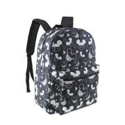 Disney Mickey Mouse Allover Print Black 16" Boys Large School Backpack