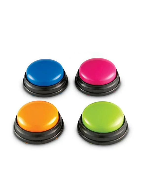 Small Size Easy Carry Voice Recording Sound Button for Kids Interactive Toy Answering Buttons Orange+Pink+Blue+Green