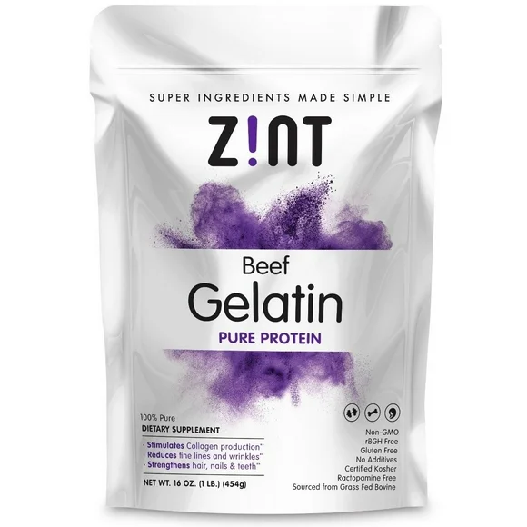 Zint Collagen Hydrolysate Pure Protein Powder, 16 Oz